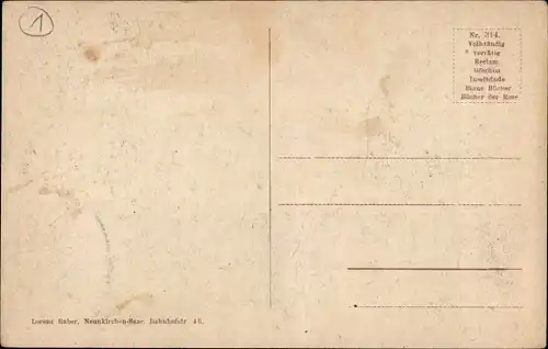 Ak Neunkirchen im Saarland, Partie in der Bahnhofstraße