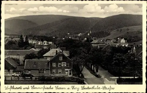 Ak Seesen am Harz in Niedersachsen, Lautenthaler Straße, Panorama