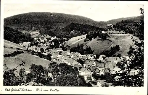 Ak Bad Grund im Harz, Blick vom Knollen, Panorama