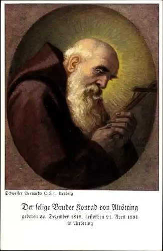 Künstler Ak Altötting in Oberbayern, Der Selige Bruder Konrad von Altötting