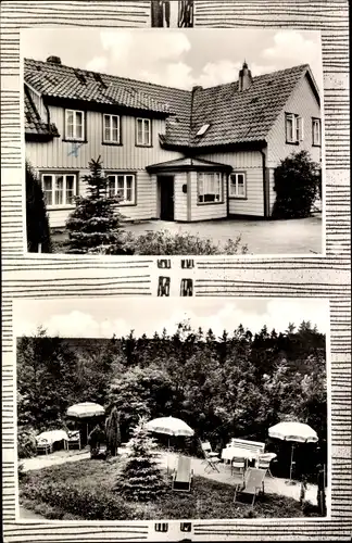 Ak Clausthal Zellerfeld, Haus zum Spiegeltal, Außenansicht, Garten