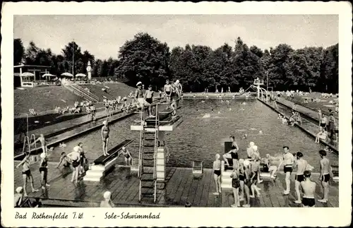 Ak Bad Rothenfelde am Teutoburger Wald, Sole-Schwimmbad, Sprungturm