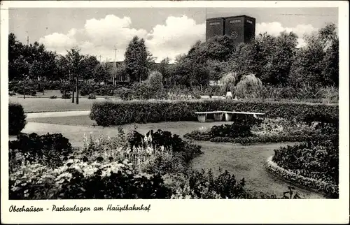 Ak Oberhausen im Ruhrgebiet, Parkanlagen, Hauptbahnhof