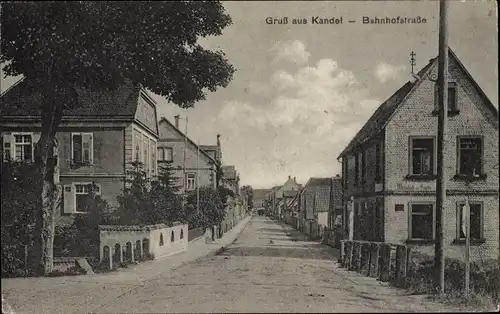 Ak Kandel in der Pfalz Bienwald, Bahnhofstraße