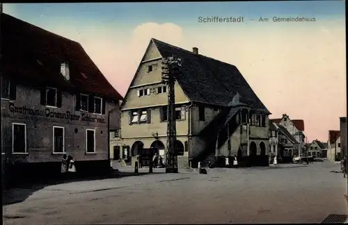 Ak Schifferstadt in der Pfalz, Am Gemeindehaus