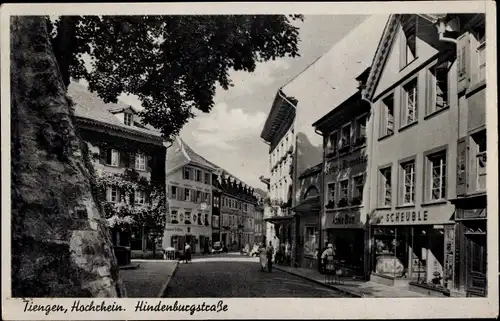 Ak Waldshut Tiengen am Hochrhein, Hindenburgstraße, Geschäft Scheuble