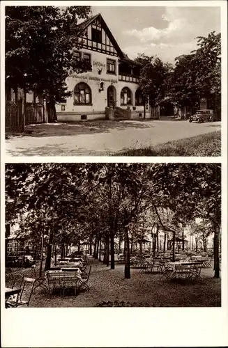 Ak Lucka im Kreis Altenburger Land, Forsthaus Lucka, Garten