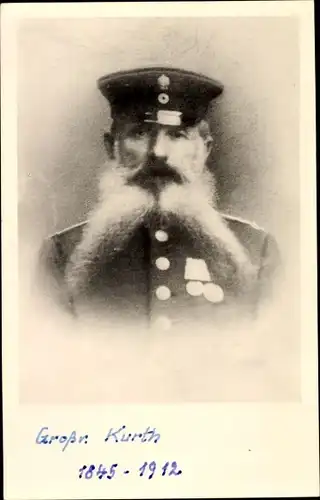 Foto Ak Soldaten-Portrait, Uniform, Großv. Kurth, 1845-1912