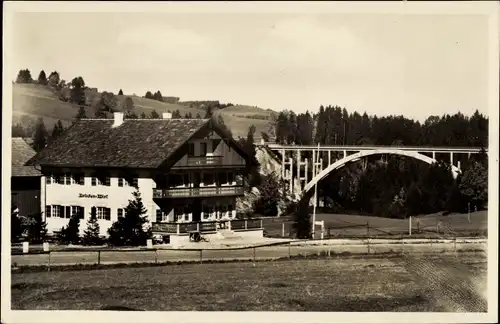 Ak  Echelsbach Bad Bayersoien, Echelsbacher Brücke, Gasthaus Brückenwirt