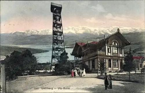 Ak Zürich Stadt Schweiz, Uetliberg, Uto Kulm, Aussichtsturm