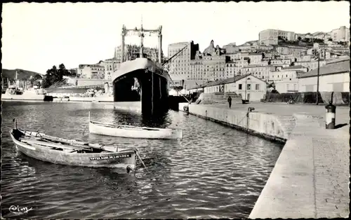 Ak Bougie Algerien, le Port, Dampfer, Boote