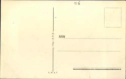 Ak Zaandijk Nordholland, Fliegeraufnahme der Stadt mit Kanal und Umgebung