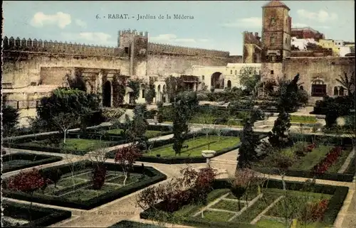 Ak Rabat Marokko, Jardins de la Mèdersa