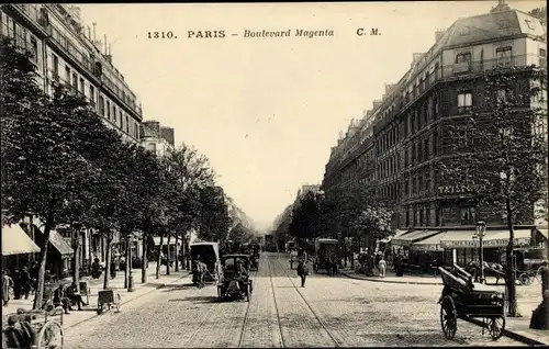 Ak Paris IX.,Arrondissement Opéra, Boulevard Magenta