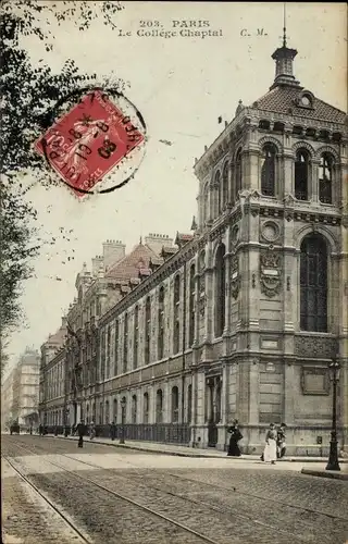 Ak Paris IX. Arrondissement Opéra, Le College Chaptal