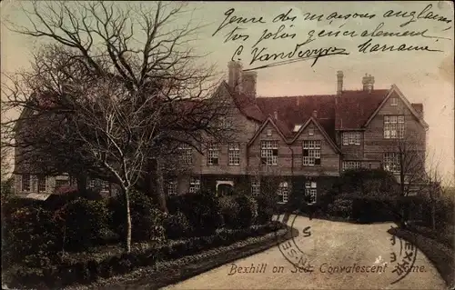 Ak Bexhill on Sea Sussex England, Convalescent Home