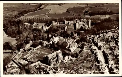 Ak Arundel West Sussex England, Fliegeraufnahme