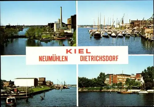 Ak Neumühlen Dietrichsdorf Kiel Schleswig Holstein, Hafen, Schiffe