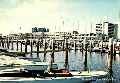 Ak Schilksee Kiel Schleswig Holstein, Olympia-Zentrum, Olympia Hafen, Boote