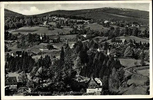 Ak Hain im Riesengebirge Schlesien, Blick von den Katzensteinen