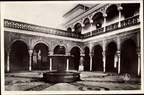 Ak Sevilla Andalusien, Patio de la Casa de Pilatos
