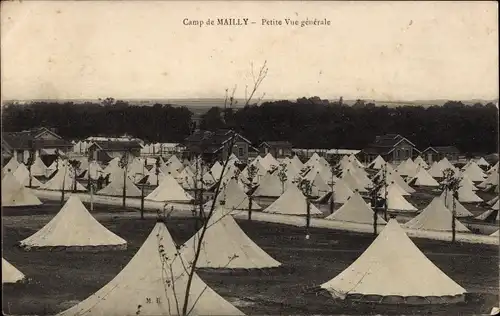 Ak Mailly Maillet Somme, Camp, Gesamtansicht, Zelte