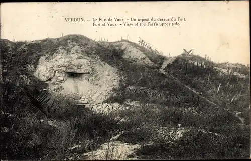 Ak Verdun Meuse, Le Fort de Vaux, Festung, Schützengraben, 1. Weltkrieg, Schlachtfeld