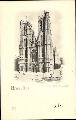 Ak Bruxelles Brüssel, Eglise St. Gudule, Kirche