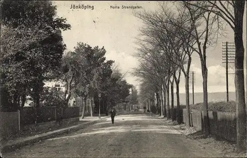 Ak Jönköping Schweden, Norra Strandgatan, Allee