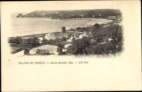 Ak Island of Jersey Kanalinseln, Sainte Brelade's Bay, Panorama, Meer