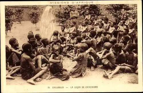 Ak Kitwe Sambia, Mission Chilubula, La Lecon de Catechisme, Kinder