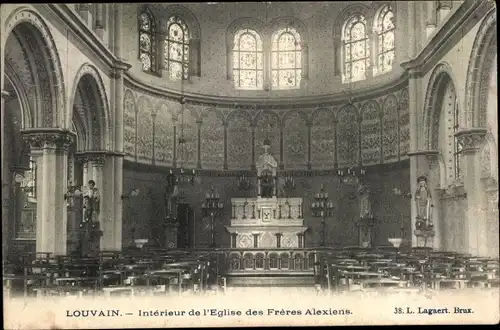 Ak Louvain Leuven Flämisch Brabant, Interieur de l´Eglise des Freres Alexiens, Altar
