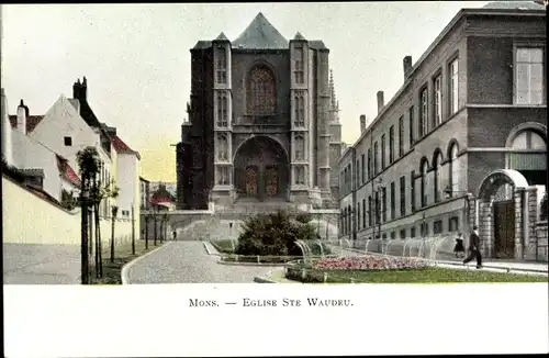 Ak Mons Wallonien Hennegau, Eglise Ste Waudru