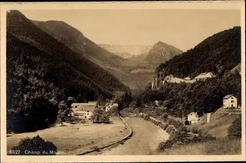 Ak Boudry Kanton Neuenburg, Champ du Moulin