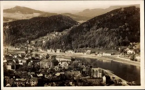 Ak Děčín Tetschen an der Elbe Region Aussig, Panorama