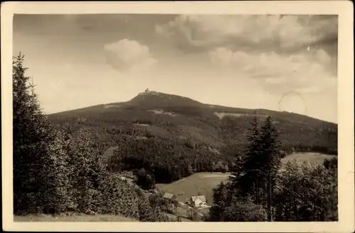 Ak Ještěd Jeschken Region Reichenberg, Bergpanorama