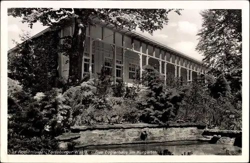 Ak Bad Rothenfelde am Teutoburger Wald, Logierhaus im Kurgarten, Außenansicht