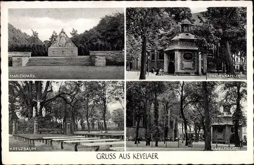 Ak Kevelaer am Niederrhein, Gnadenkapelle, Marienpark, Kreuzbaum, Kapellenplatz