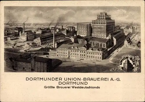 Ak Dortmund im Ruhrgebiet, Ansicht der Union Brauerei AG, Spezialität Union Quell