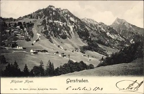 Ak Gerstruben Oberstdorf im Oberallgäu, Panorama, Allgäuer Alpen