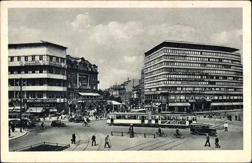 Ak Berlin Tiergarten, Potsdamer Platz, Straßenbahn, Wolsdorff Zigarren