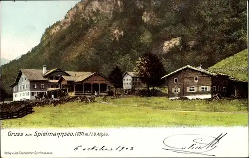 Ak Spielmannsau Oberstdorf im Oberallgäu, Berghütten