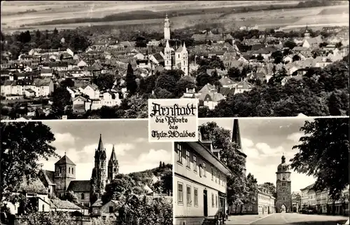 Ak Arnstadt in Thüringen, Panorama, Kirche, Tor