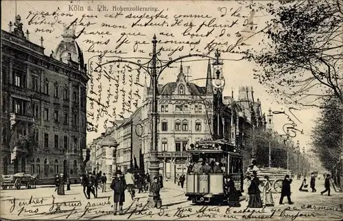 Ak Köln am Rhein, Hohenzollernring, Straßenbahn