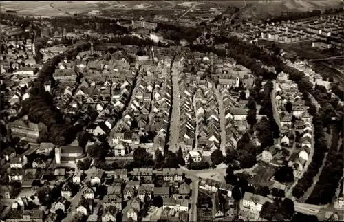 Ak Villingen im Schwarzwald, Panorama, Fliegeraufnahme