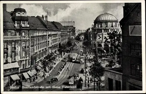 Ak Berlin Tiergarten, Saarlandstraße mit Haus Vaterland, Kempinski, Geschäfte