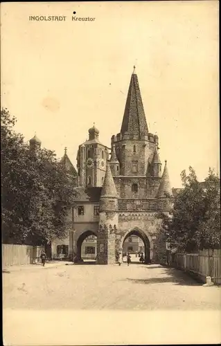 Ak Ingolstadt an der Donau Oberbayern, Kreuztor
