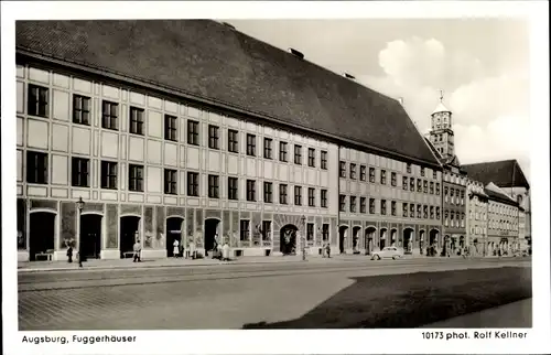 Ak Augsburg in Schwaben, Fuggerhäuser, Maximilianstraße