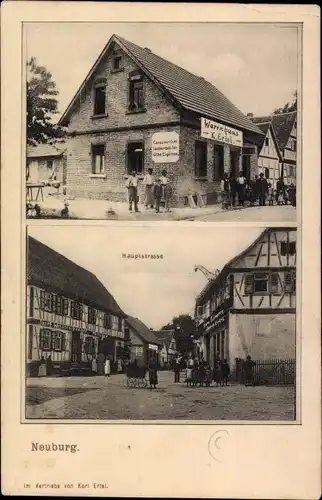 Ak Neuburg am Rhein Pfalz, Hauptstraße, Warenhaus von Karl Ertal