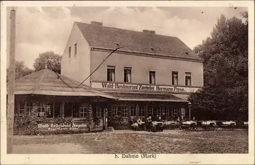 Ak Dahme in der Mark, Wald-Restaurant Ziegelei